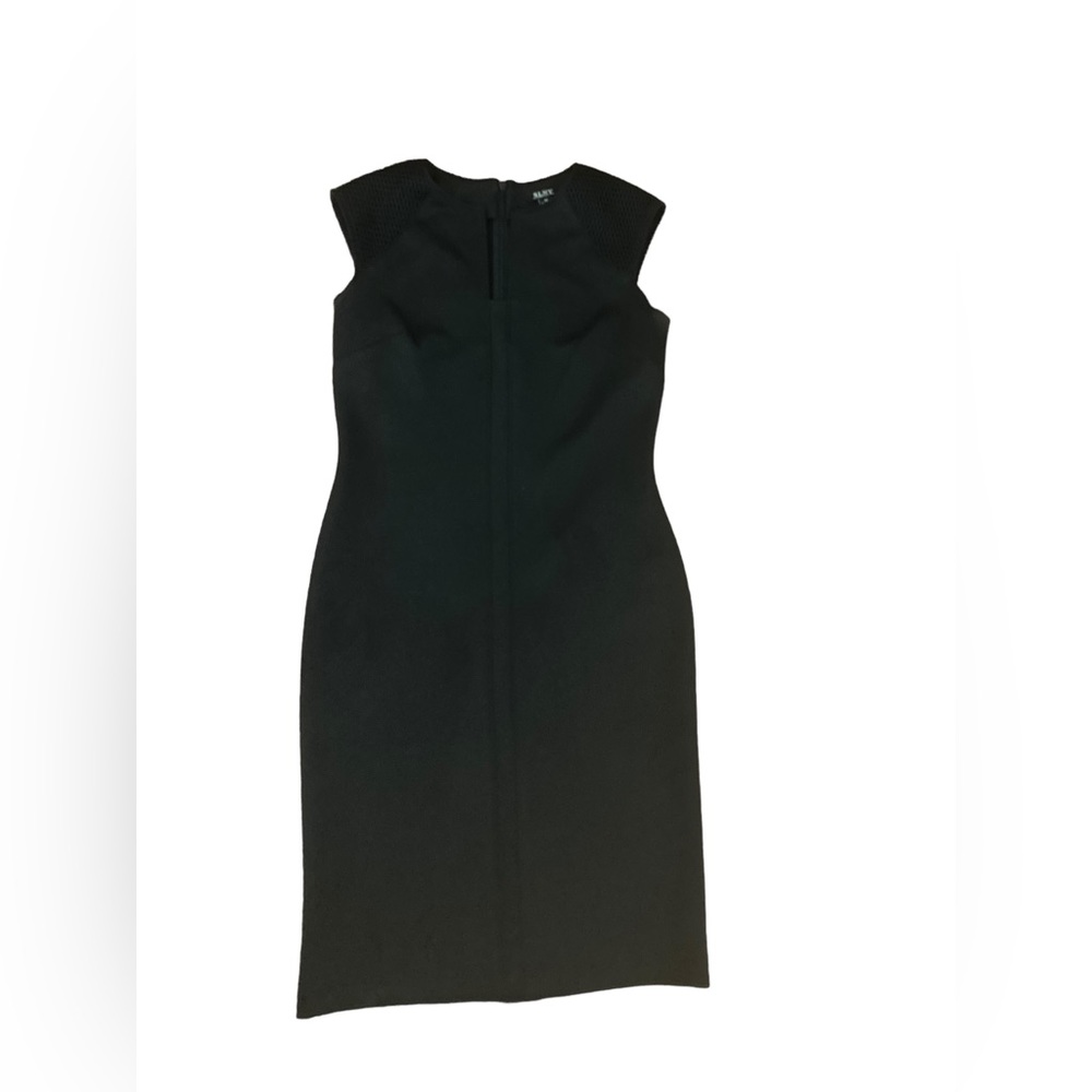 SLNY Sleeveless Black Dress with Net Details- Sz 10- Perfect LBD!